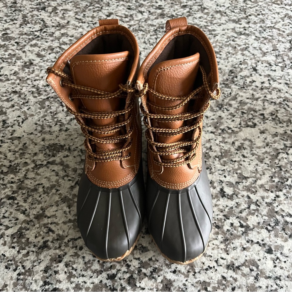 Khombu Women's Lauren Leather Duck Boots 6M - Picture 3 of 8
